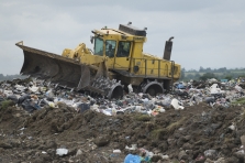 Compactor at Dimmer Landfill Site