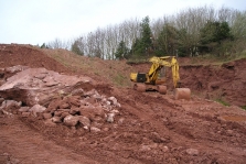 Small scale quarrying of local stone, Capton