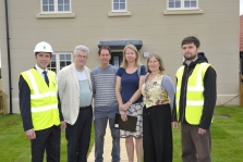 Volunteers visiting an affordable housing scheme in Barton St David